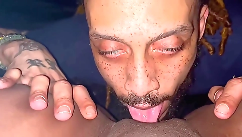 Sexy black girl gets off with dildo